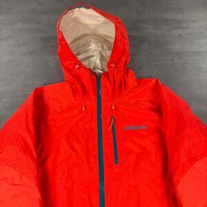 Patagonia Rain Jacket Women Small Red H2No Waterproof Hooded Shell Outdoor 84484